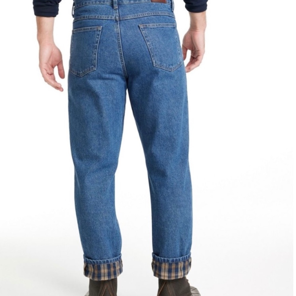 LLBean Men's Jeans, Relaxed Fit with Comfort waist. Flannel-Lined